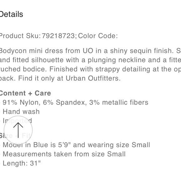 UO Woman's Blue Mila Sequin Strappy-Back Holiday Party Mini Dress Sz LR - Picture 10 of 12